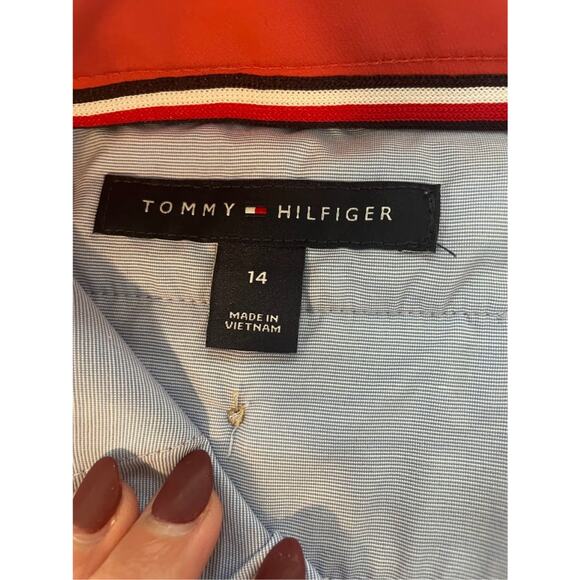 Tommy Hilfiger Boys Dress Pants Modern-Fit Flex Stretch Salmon Colored Trousers - Picture 10 of 15